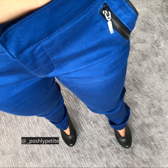 Fire royal blue tapered skinny mid waist pant - Picture 10 of 15